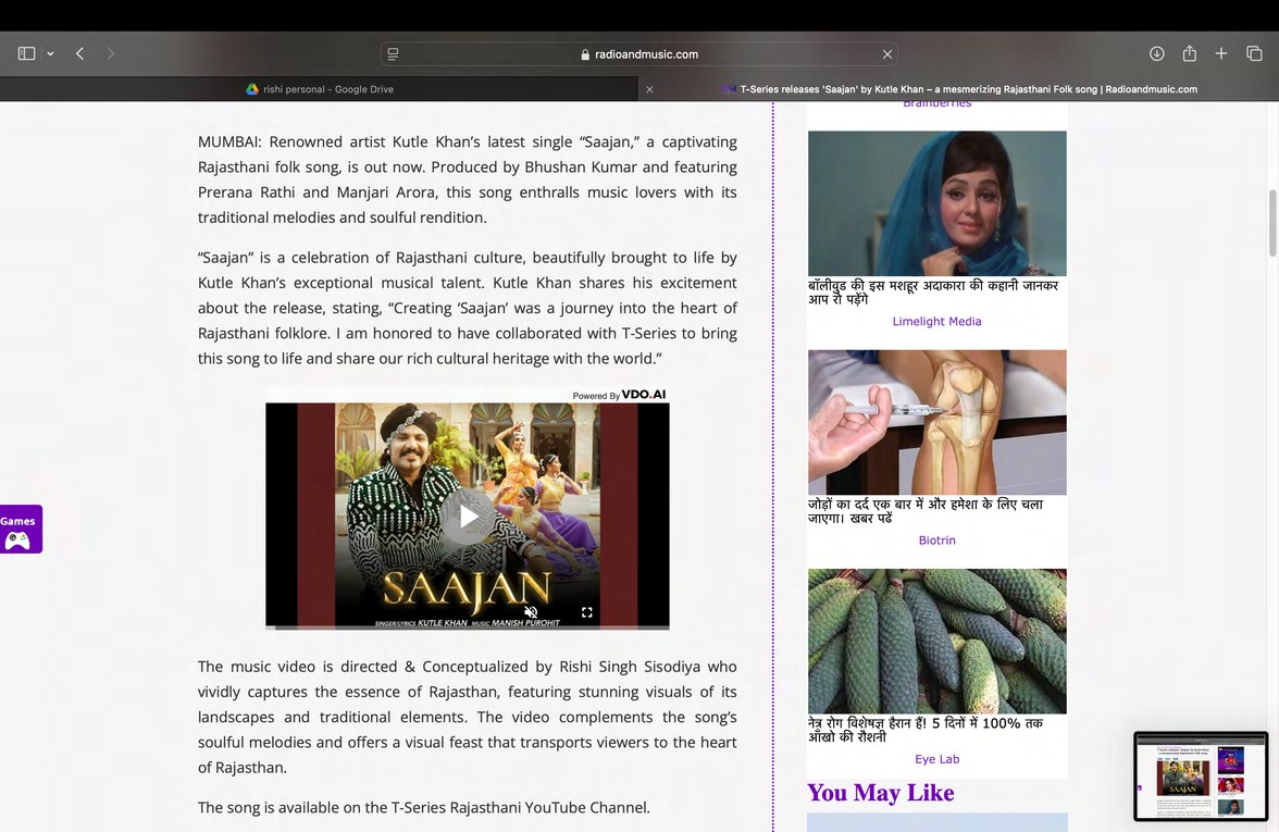 RadioAndMusic feature on Saajan release